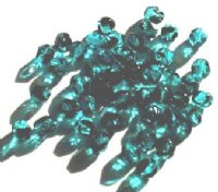 50 6mm Faceted Tortoise Aqua Beads